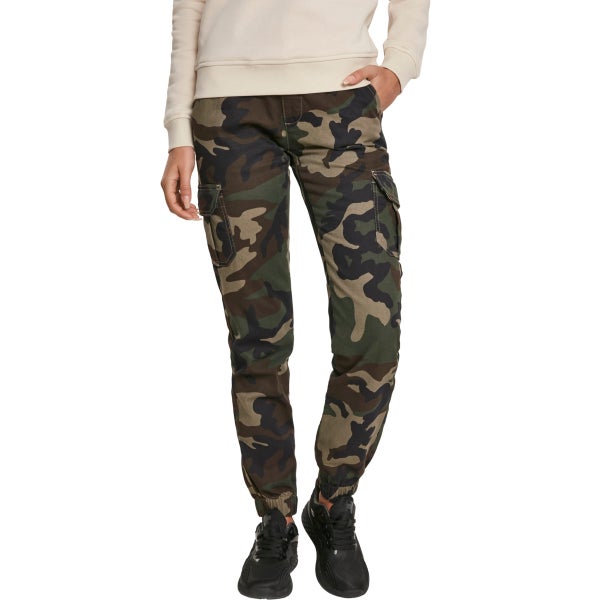 Naisten camo reisitaskuhousut
